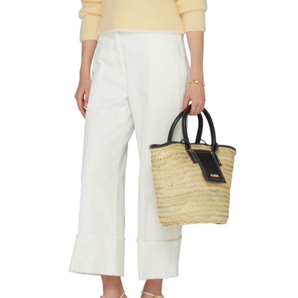 JACQUEMUS Soli basket tote panier raffia tote shoulder bag - Picture 4 of 8